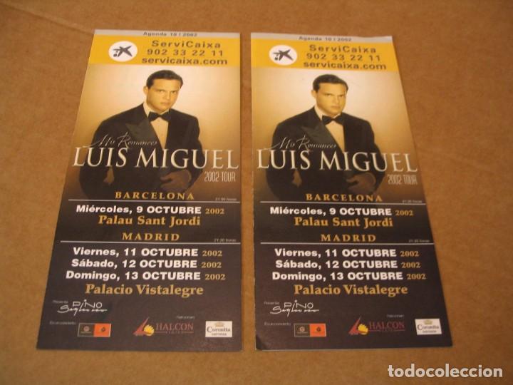 Entradas antiguas de conciertos: 2 OCTAVILLAS LUIS MIGUEL 2002 FLYER - Foto 1
