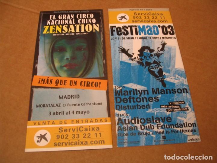 Entradas antiguas de conciertos: 2 OCTAVILLAS TOM JONES 2003 FLYER - Foto 2