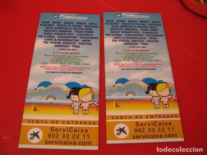 Entradas antiguas de conciertos: ELTON JOHN 2 OCTAVILLAS FLYER MADRID 2003 - Foto 2