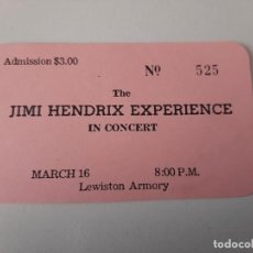 Entradas Antiguas de Conciertos: ENTRADA ORIGINAL DEL CONCIERTO DE THE JIMI HENDRIX EXPERIENCE CELEBRADO EL16 DE MARZO DE 1968. Lote 278803833