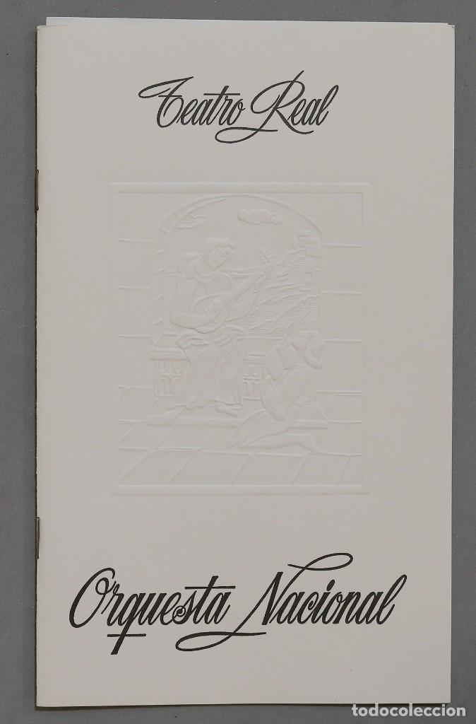 Entradas antiguas de conciertos: PROGRAMA. TEATRO REAL. ORQUESTA NACIONAL. DE BURGOS. JERONIMO JIMENEZ. CHUECA - Foto 1