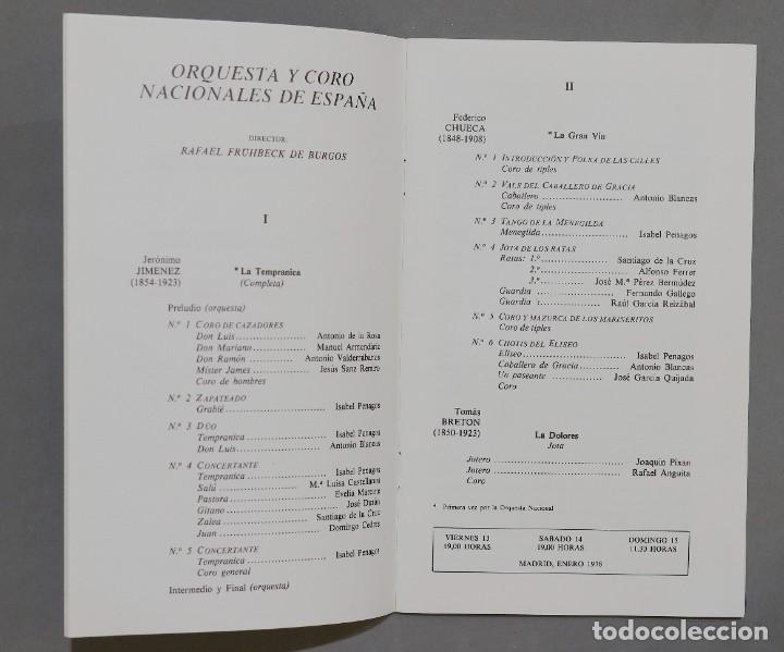 Entradas antiguas de conciertos: PROGRAMA. TEATRO REAL. ORQUESTA NACIONAL. DE BURGOS. JERONIMO JIMENEZ. CHUECA - Foto 2
