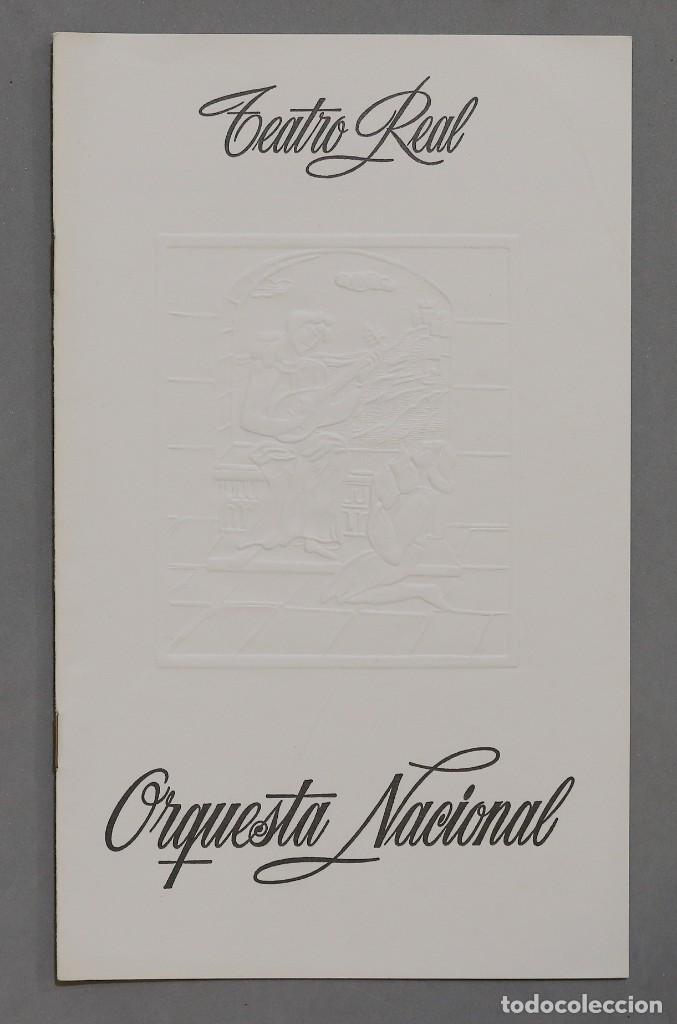 Entradas antiguas de conciertos: PROGRAMA. TEATRO REAL. ORQUESTA NACIONAL. BRAHMS. HALFFTER. 1977 - Foto 1