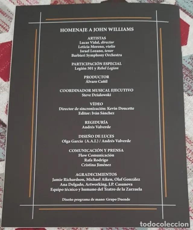 Entradas antiguas de conciertos: Programa concierto homenaje a John Williams 2014 - Foto 2
