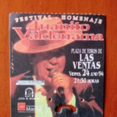 Entradas Antiguas de Conciertos: ENTRADA CONCIERTO FLAMENCO JUANITO VALDERRAMA. MADRID 1994. ÚNICA EN TC