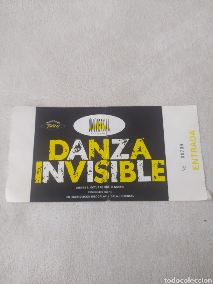 Entradas antiguas de conciertos: Entrada concierto Danza Invisible - Foto 1