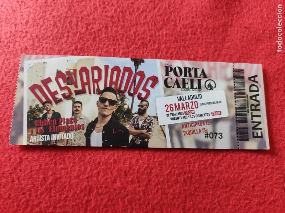 Entradas antiguas de conciertos: Entrada Desvariados Valladolid - Foto 1