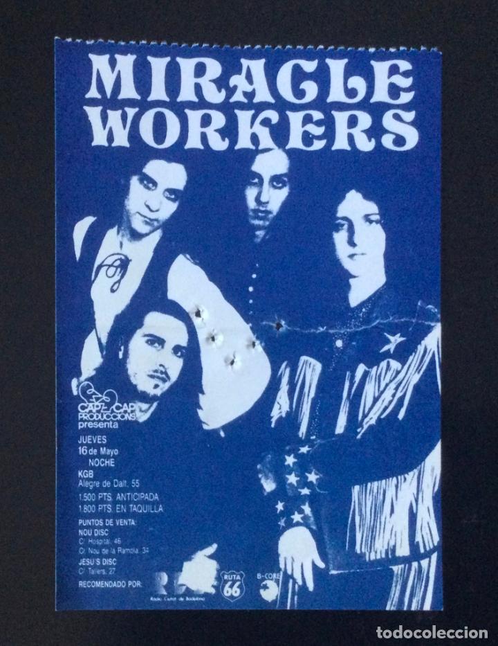 Entradas antiguas de conciertos: Miracle Workers. Barcelona 1991. - Foto 1