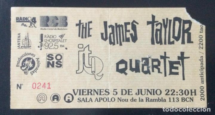 Entradas antiguas de conciertos: The James Taylor Quartet. Barcelona - Foto 1