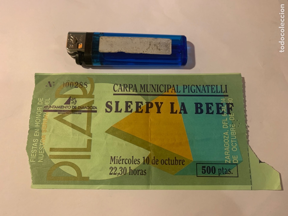 Entradas antiguas de conciertos: Ticket entrada sleepy la beef 1990 - Foto 1
