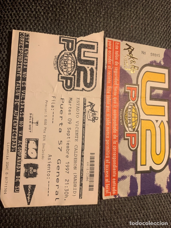 Entradas antiguas de conciertos: U2 Entrada ticket u2 concierto - Foto 2
