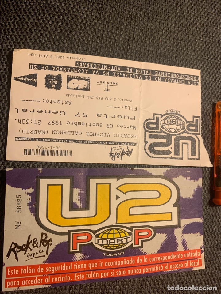 Entradas antiguas de conciertos: U2 Entrada ticket u2 concierto - Foto 4