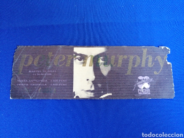Entradas antiguas de conciertos: PETER MURPHY PACHA AUDITORIUM VALENCIA ENTRADA - Foto 1
