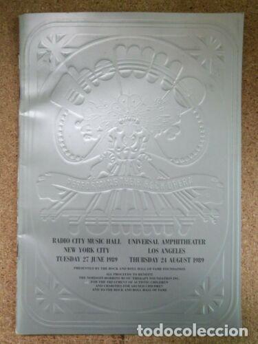 Bilhetes de Concertos: The Who.Opera Rock Tommy.Programa Concierto 1989.Ingles