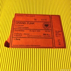 Entradas Antiguas de Conciertos: ENTRADA * GRAND FUNK RAILROAD * FRANKFURT . MESSE * 1975