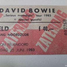 Entradas Antiguas de Conciertos: ENTRADA ORIGINAL DEL CONCIERTO DE DAVID BOWIE- SERIOUS MOONLIGHT TOUR ( AÑO 1983 )