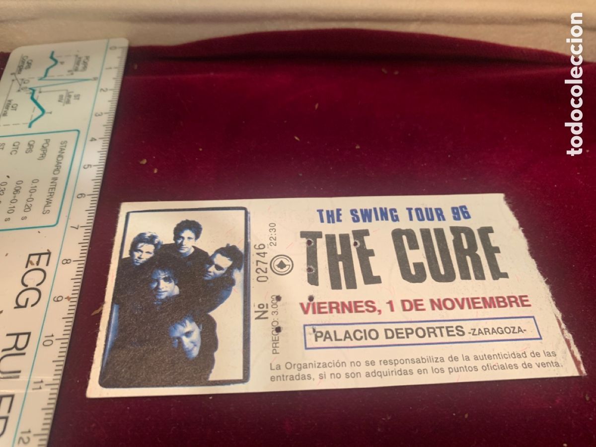Entradas antiguas de conciertos: entrada ticket the cure zaragoza - Foto 1