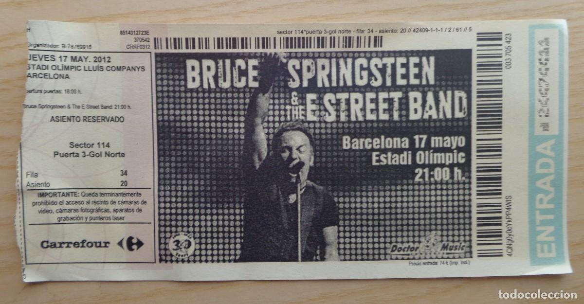 Entradas antiguas de conciertos: ENTRADA CONCIERTO BRUCE SPRINGSTEEN - Foto 1