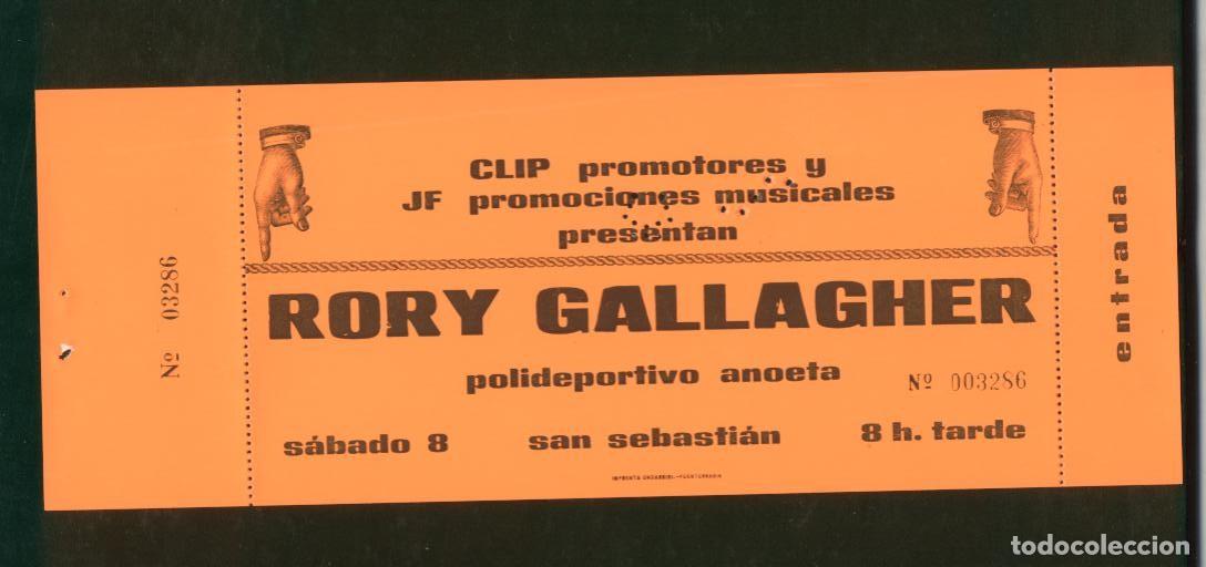 Entradas Antiguas de Conciertos: Rory Gallagher San sebasti&aacute;n 1975 Entrada de concierto NUEVA
