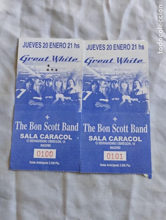 Entradas antiguas de conciertos: ENTRADAS GREAT WHITE - Foto 1
