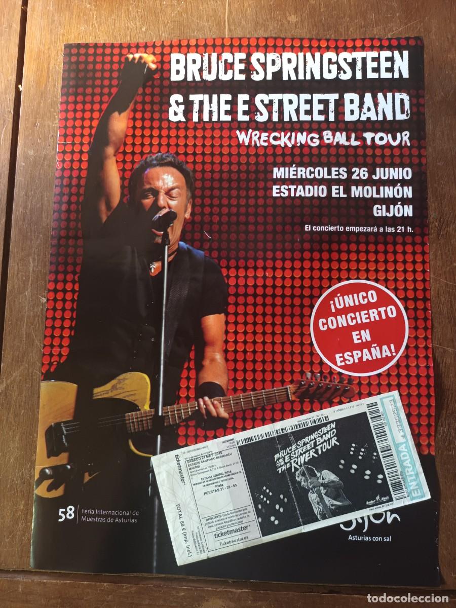 Entradas antiguas de conciertos: Bruce Springsteen. Entrada + Cartel - Foto 1