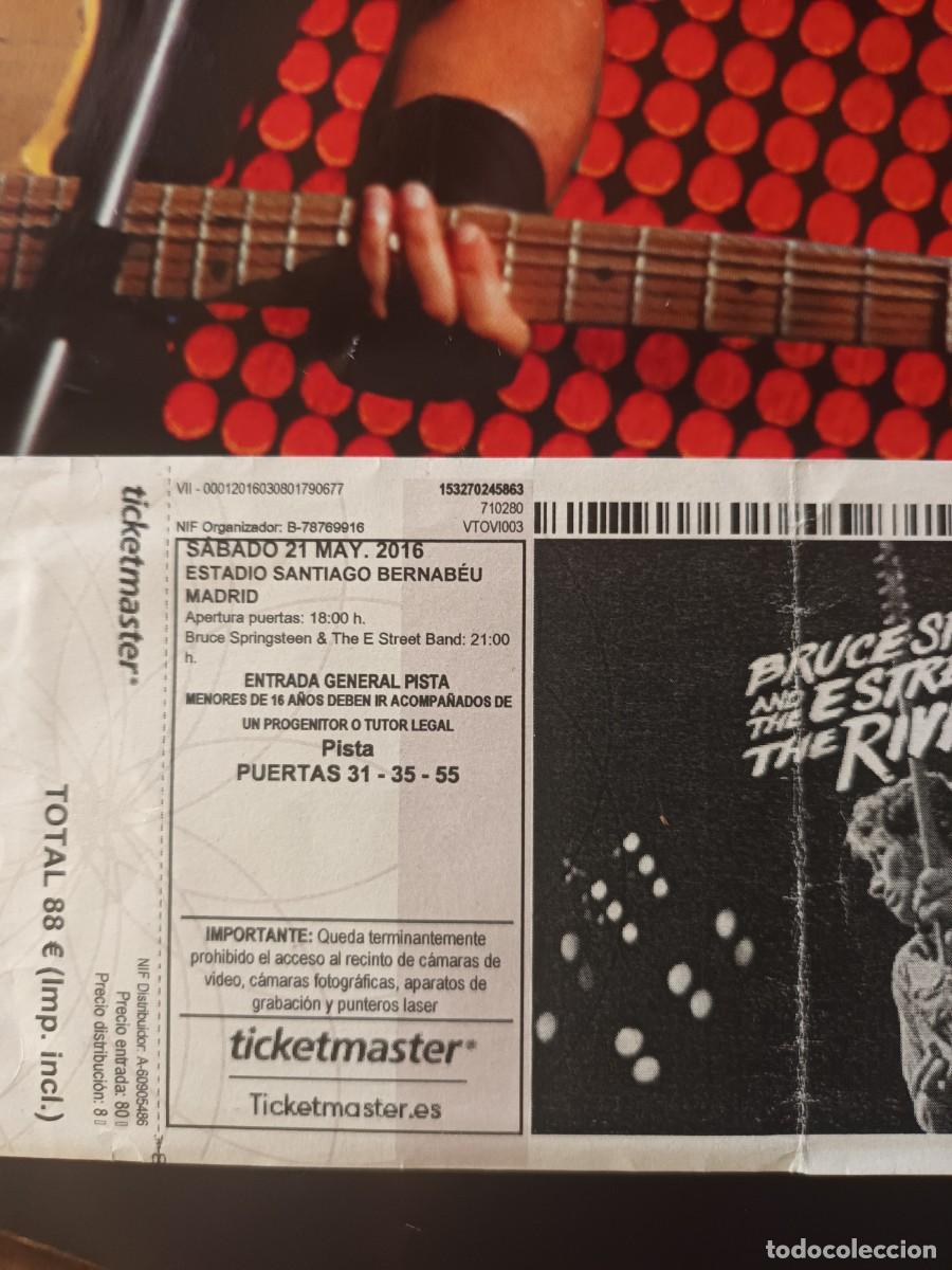 Entradas antiguas de conciertos: Bruce Springsteen. Entrada + Cartel - Foto 2