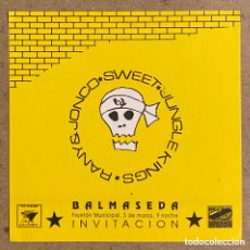 Entradas Antiguas de Conciertos: MC RANDY & DJ JONKO + SWEET + JUNGLE KINGS. INVITACIÓN CONCIERTO PIONEROS RAP BALMASEDA 1990?.