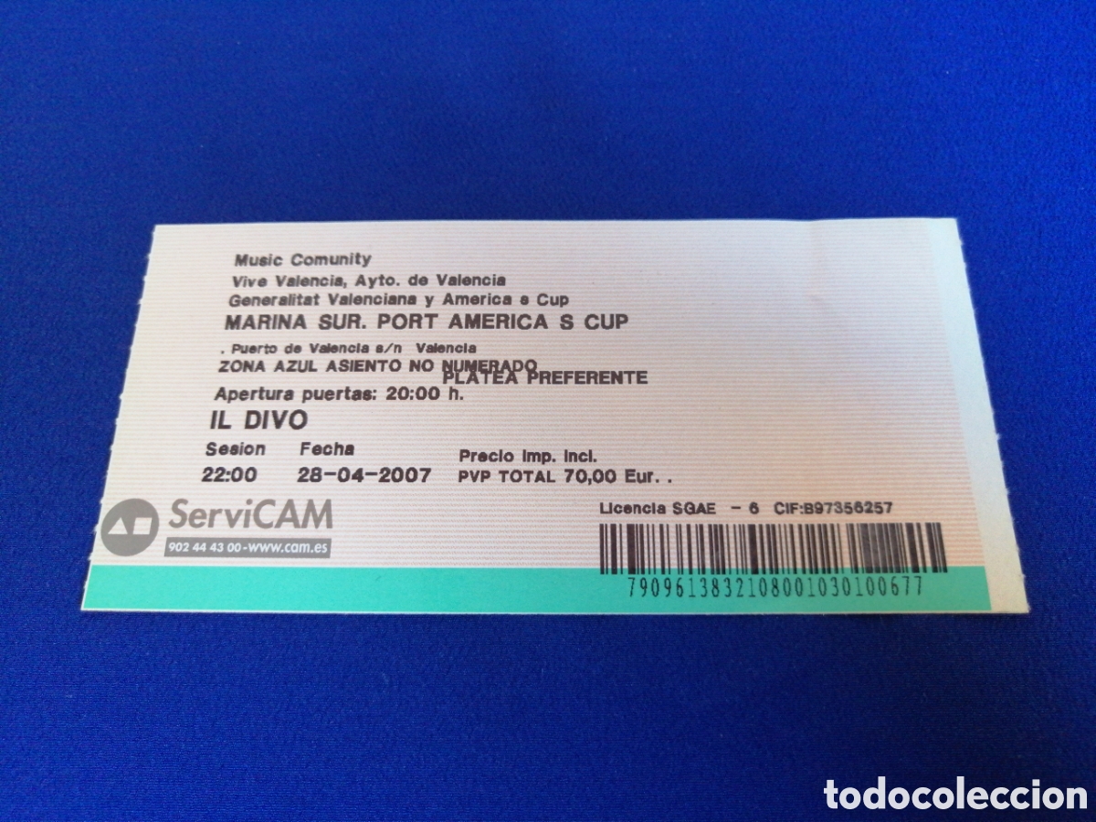 Entradas antiguas de conciertos: IL DIVO - ENTRADA - Foto 1