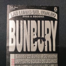 Entradas Antiguas de Conciertos: ENTRADA CONCIERTO BUNBURY AÑO 2002