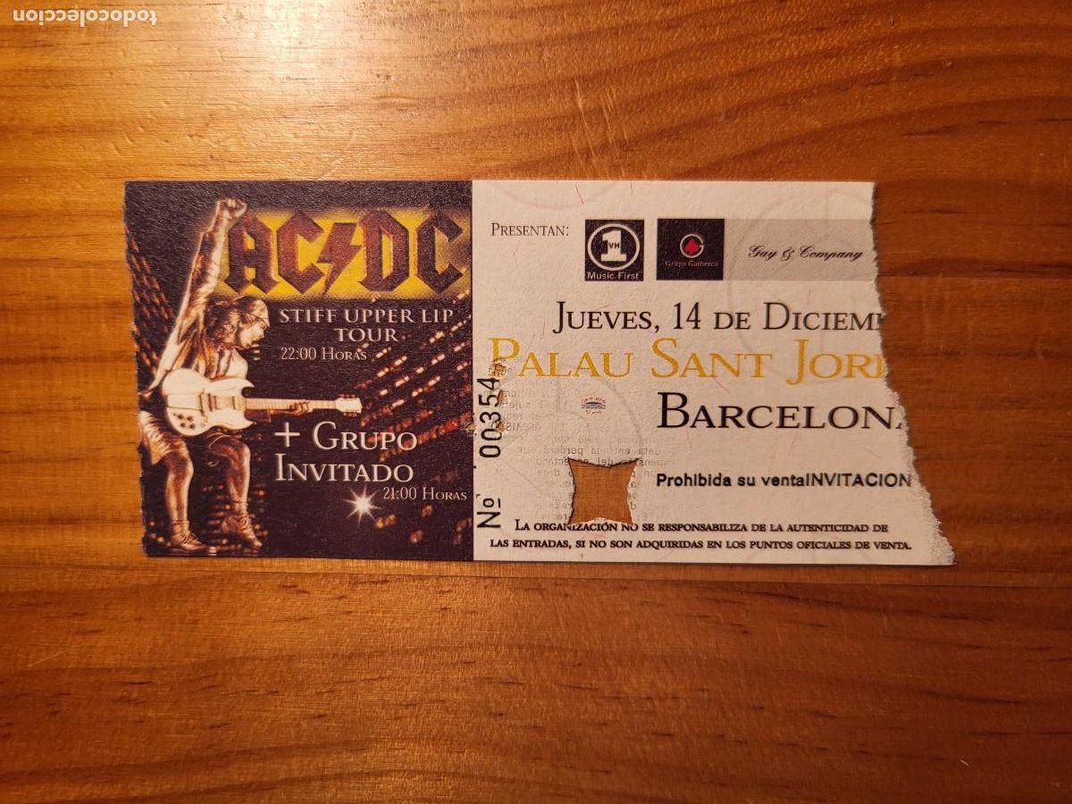Entradas antiguas de conciertos: ENTRADA ORIGINAL AC/DC BARCELONA 2000 - Foto 1