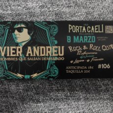 Biglietti di Concerti: ENTRADA CONCIERTO JAVIER ANDREU (LA FRONTERA) EN VALLADOLID
