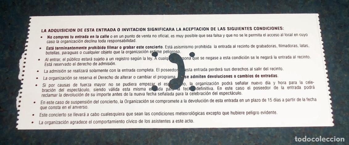 Entradas antiguas de conciertos: Entrada Concierto &Ntilde;U - &iquest;2000? - Foto 2