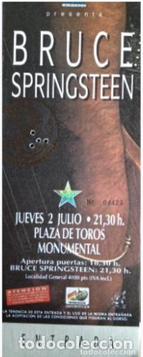 Entradas antiguas de conciertos: Bruce Springsteen. Entrada BCN sin romper! - Foto 1