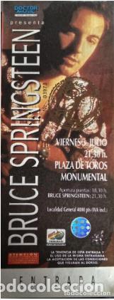 Entradas antiguas de conciertos: Bruce Springsteen. Entrada BCN sin romper! - Foto 1