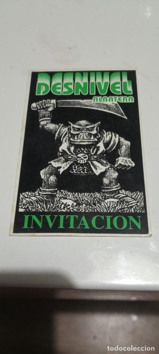 Entradas antiguas de conciertos: Desnivel Discoteca Invitaci&oacute;n Flyer. - Foto 1