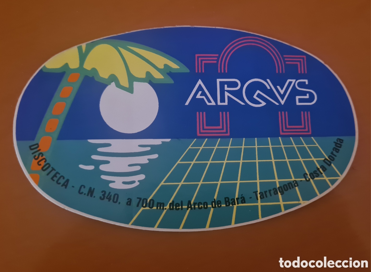 Entradas antiguas de conciertos: Pegatina de la antigua Discoteca ARQUS - Foto 3