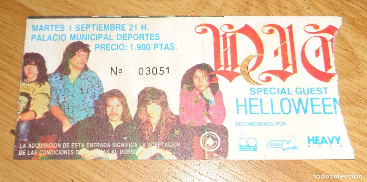 Entradas antiguas de conciertos: ENTRADA CONCIERTO DIO + HELLOWEEN - Foto 1
