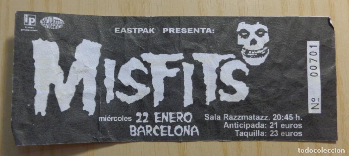 Entradas antiguas de conciertos: ENTRADA CONCIERTO MISFITS - Foto 1