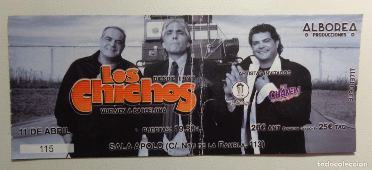 Entradas antiguas de conciertos: ENTRADA CONCIERTO LOS CHICHOS - Foto 1