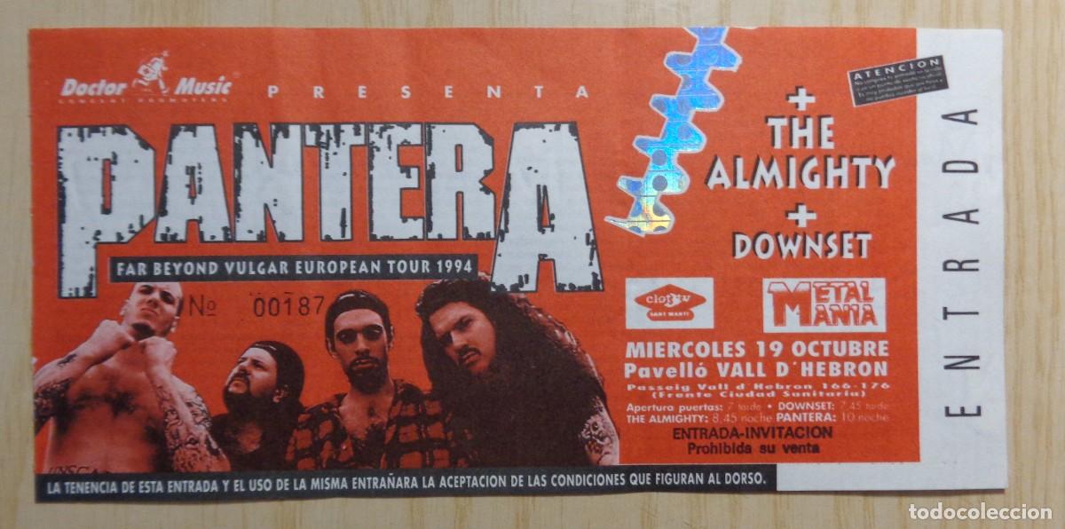 Entradas antiguas de conciertos: ENTRADA CONCIERTO PANTERA - Foto 1