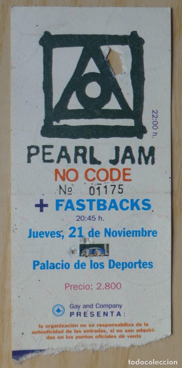 Entradas antiguas de conciertos: ENTRADA CONCIERTO PEARL JAM - Foto 1