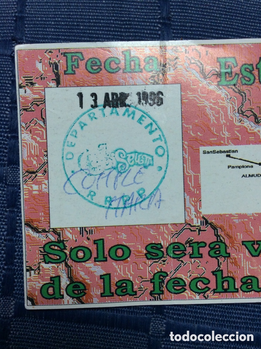 Entradas antiguas de conciertos: Entrada SALA COLISEUM. Almudevar. Huesca. 1996. - Foto 3