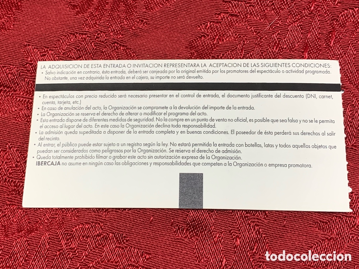 Entradas antiguas de conciertos: Entrada BRUCE SPRINGSTREN - 1999 - ROMAREDA ZARAGOZA - Foto 2
