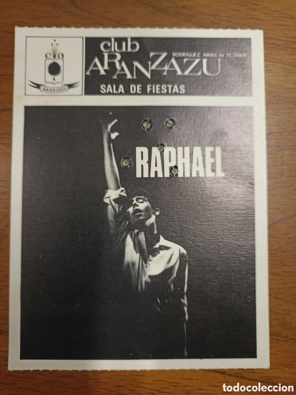 Entradas antiguas de conciertos: Antigua entrada Raphael a&ntilde;o 66 - Foto 1