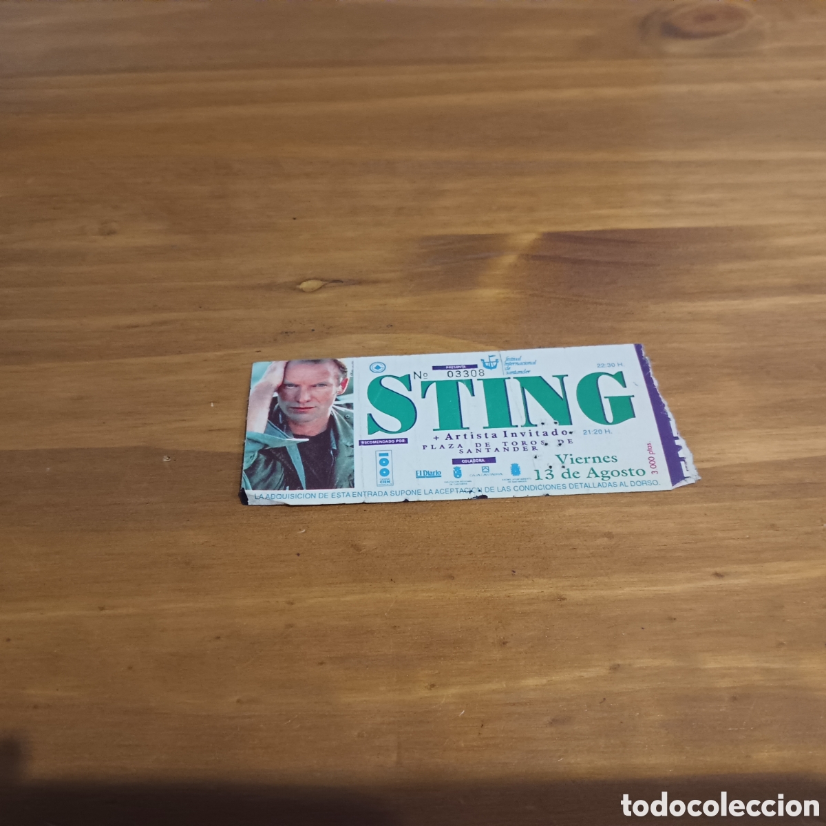 Entradas antiguas de conciertos: Entrada Sting concierto - Foto 1