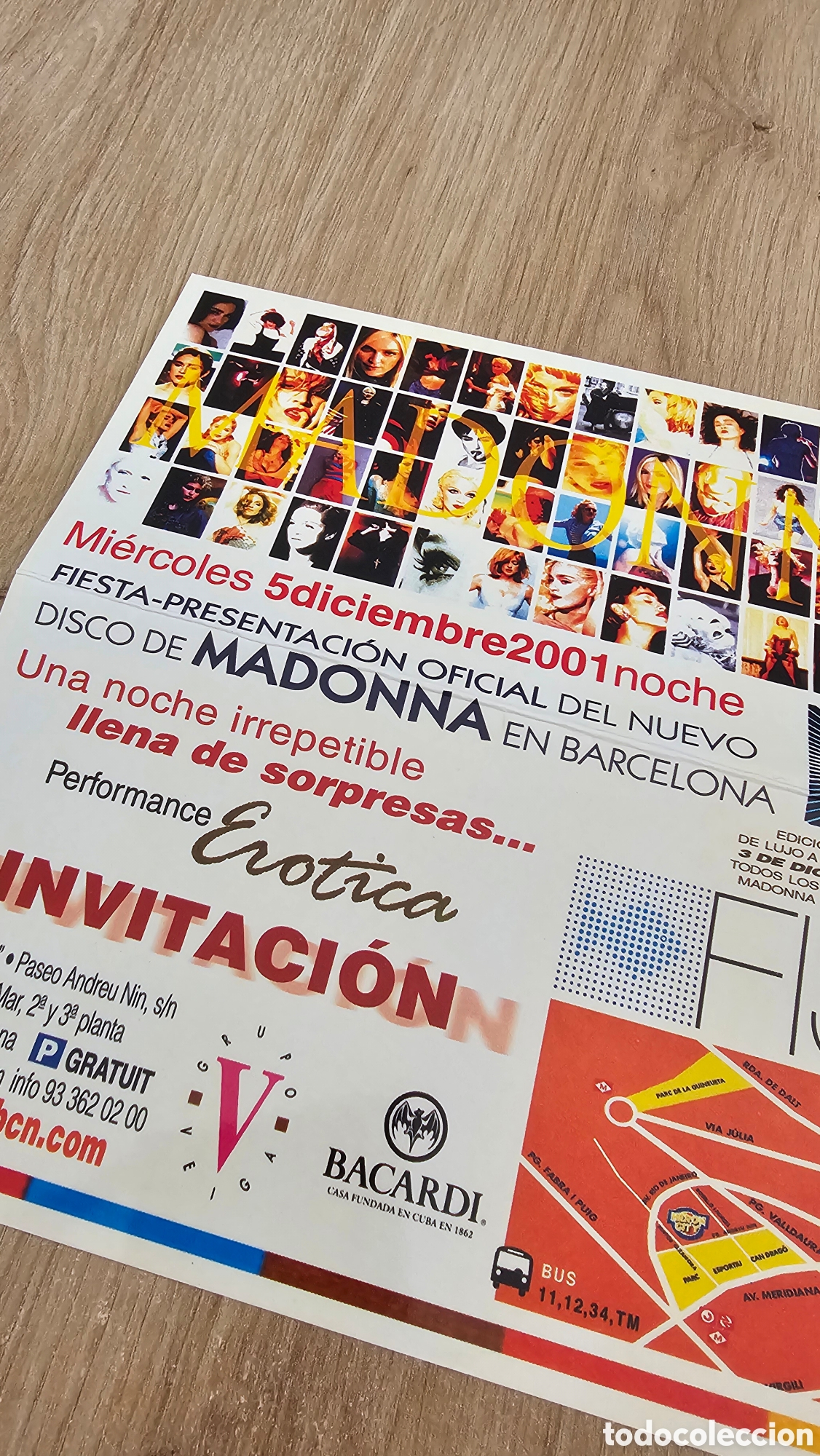Entradas antiguas de conciertos: Invitaci&oacute;n presentaci&oacute;n disco &rdquo;Madonna&rdquo; - Foto 4