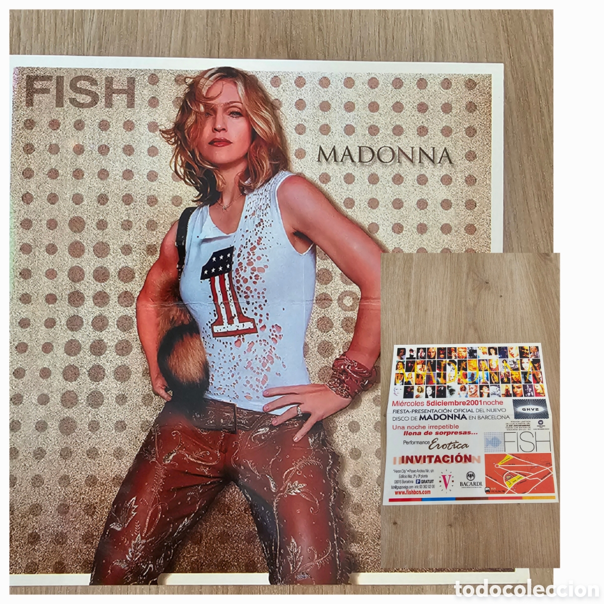 Entradas antiguas de conciertos: Invitaci&oacute;n presentaci&oacute;n disco &rdquo;Madonna&rdquo; - Foto 1