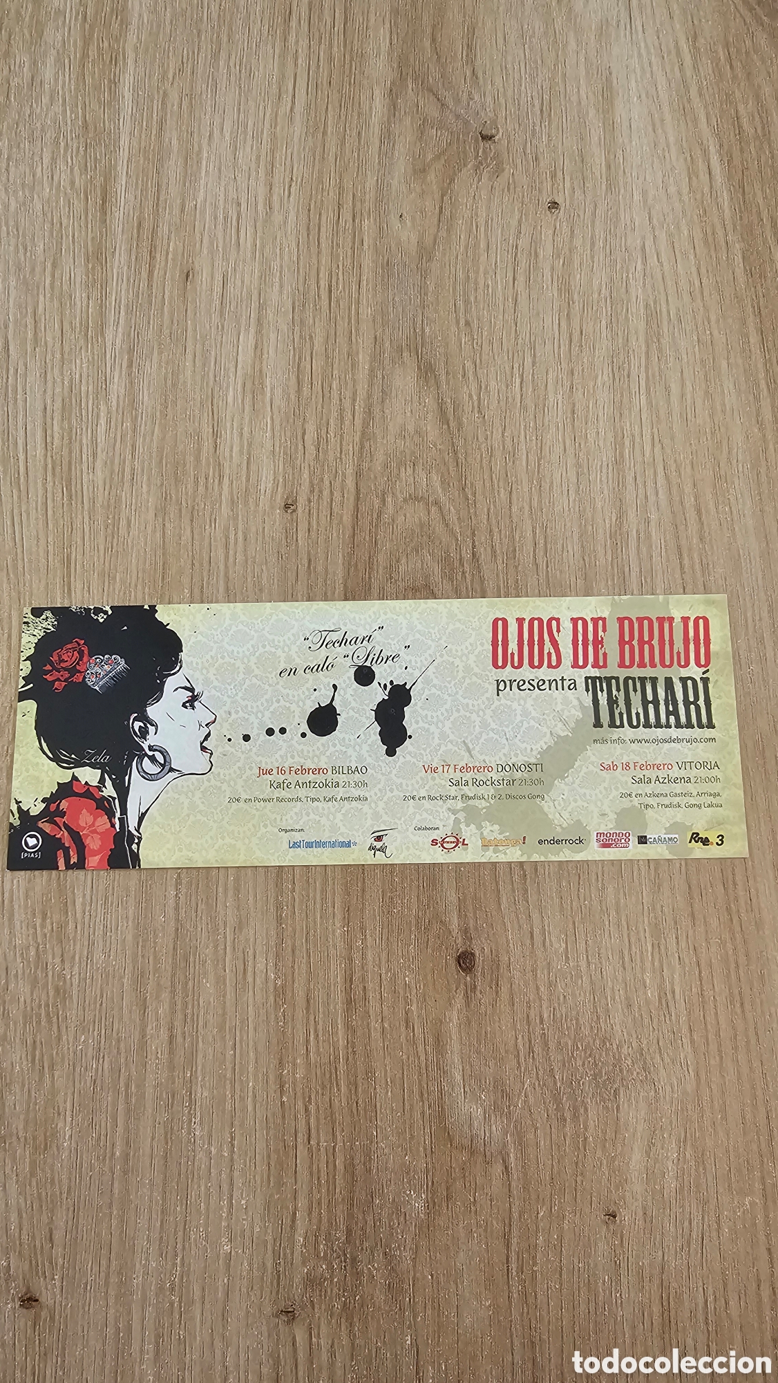 Entradas antiguas de conciertos: Presentaci&oacute;n &rdquo;Ojos de Brujo&rdquo; Techar&iacute; - Foto 2