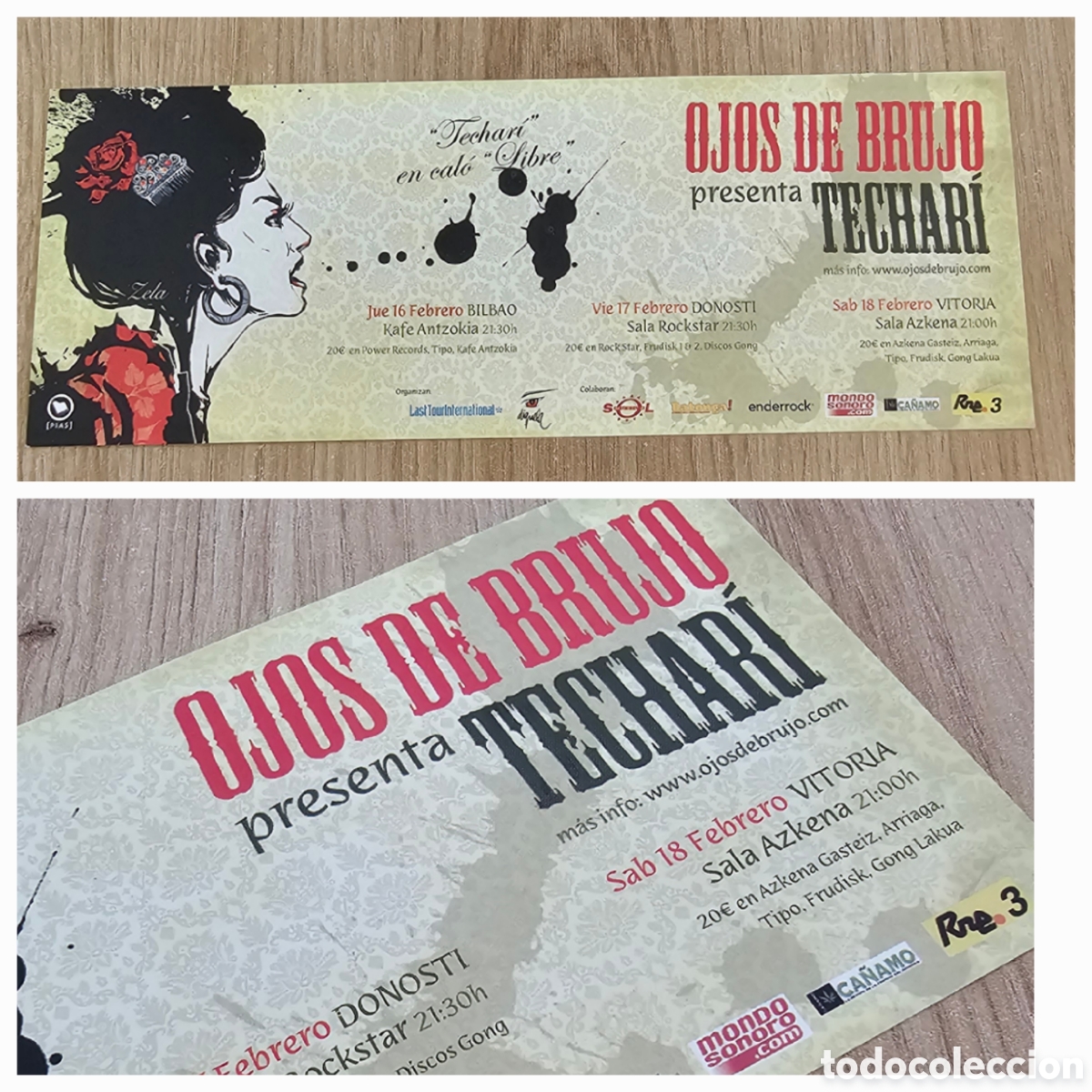 Entradas antiguas de conciertos: Presentaci&oacute;n &rdquo;Ojos de Brujo&rdquo; Techar&iacute; - Foto 1