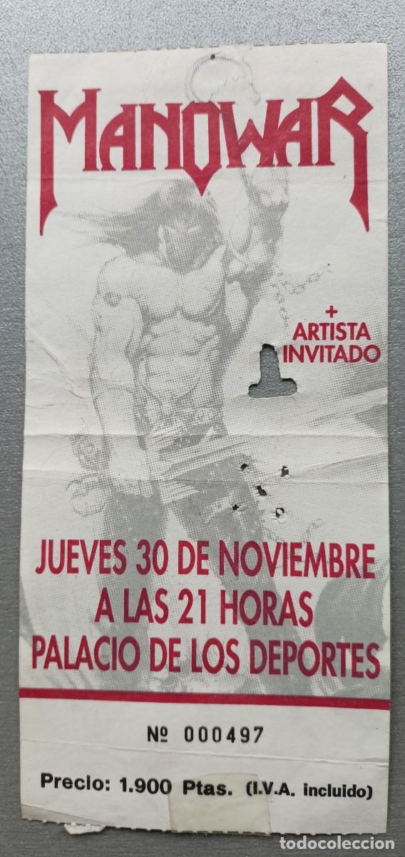 Entradas antiguas de conciertos: Entrada Concierto Manowar en BCN - Foto 1